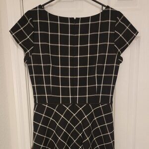 B/W Grid Dress - White House Black Market